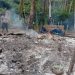 Kondisi rumah milik Sion Pakaya-Diana Rahim ludes terbakar. (istimewa)