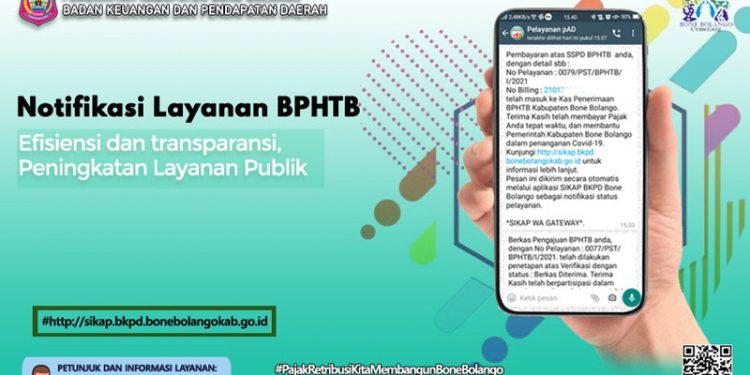 Pelayanan Pajak di Bonebol Kini Dilengkapi Fitur Notifikasi Via Whatsapp