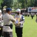 Upacara pemecatan tiga anggota Sat Brimob Polda Gorontalo yang melanggar kode etik, Selasa (30/3/2021).