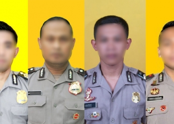 Empat personel Polri diberhentikan dengan tidak hormat dikarenakan terbukti melanggar kode etik. (Humas Polda Gorontalo)