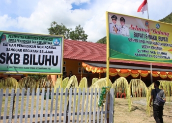 Sanggar Kegiatan Belajar (SKB) di desa Biluhu tengah Kecamatan Biluhu (Putra Gopos)