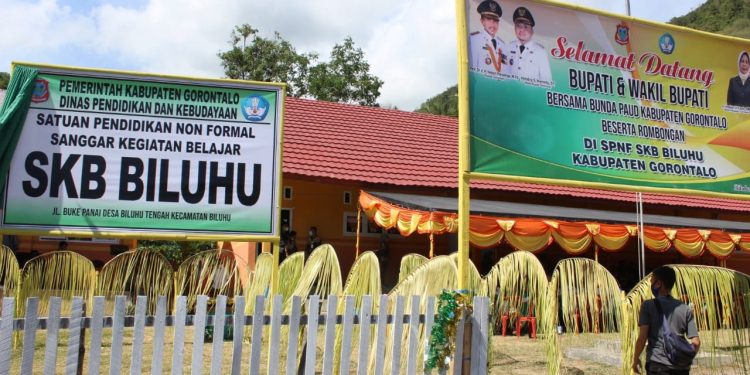 Sanggar Kegiatan Belajar (SKB) di desa Biluhu tengah Kecamatan Biluhu (Putra Gopos)