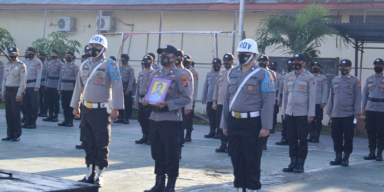 Upacara Pemberhentian Tidak Dengan Hormat Anggota Polri Polres Gorontalo (Istimewa)