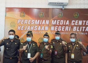 Peresmian Media Center Kejaksaan Negeri Blitar, Selasa (30/3/2021) (mt/gopos)