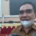 Kepala Badan Kepegawaian, Pendidikan, dan Pelatihan, Setda Kota Gorontalo, Ben Idrus saat diwawancarai awak media, usai menerima kunjungan studi banding terkait pelaksanaan Reformasi Birokrasi di Rudis Wali Kota Gorontalo, Selasa (6/4/2021). (foto/ramlan/gopos)