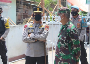 Kapolda-Danrem Gorontalo Tinjau Pengamanan Gereja di Hari Jumat Agung