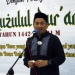 Bupati Bone Bolango Hamim Pou saat memberikan sambutan pada peringatan Nuzulul Qur'an di Masjid Agung Baitul Haq Islamic Center (foto Irul/Kominfo)
