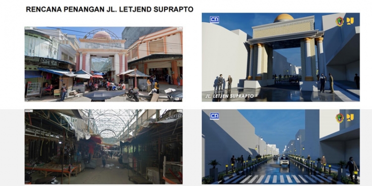 Desain penataan kawasan Pasar Setya Praja atau Pasar Tua Kota Gorontalo.