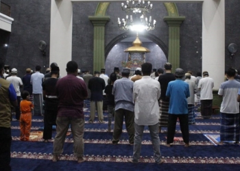 Penerapan Protokol Kesehatan disalah satu masjid yang ada di Wilayah Tapa (foto Irul/Kominfo)