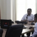 Bupati Bone Bolango Hamim Pou didampingi Wakil Bupati Bone Bolango Merlan S Uloli saat menjadi narasumber dalam konferensi pers yang diselenggarakan LTKL, Spedagi, dan Bhumibhagya, Rabu (21/4/2021). (Foto Kominfo)