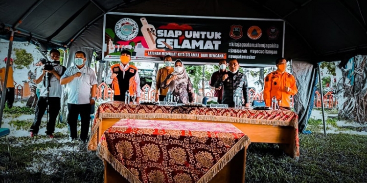 Kegiatan Latihan Gabungan Tanggap Bencana Pada Masa Pendemi Covid-19 Tahun 2021 oleh Kabupaten Gorontalo dan Kabupaten Pohuwato (Humas Kominfo Kabupaten Gorontalo