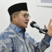 Wali Kota Gorontalo, Marten Taha saat memberikan sambutan pada pelaksanaan Bimbingan Teknis (Bimtek) Pengelolaan Dana Bos di Manado, Selasa (6/4/2021). (foto/Diskominfo/Pemkot).