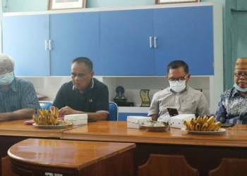 MARGER POLIGON - Rapat dengar pendapat antara DPRD Provinsi Gorontalo bersama pihak Poligon membahas batalnya marger Poligon ke UNG, Selasa (6/4/2021) (istimewa)