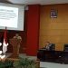 Wali Kota Blitar, Santoso saat menyampaikan sambutan dalam sosialisasi penguatan usaha mikro lewat sertifikasi hak atas tanah dan KUR, di Balai Kusuma Wicitro, Kota Blitar, Senin (19/4/2021). (foto : ma'ruf/Ikilhojatim)