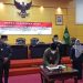 Wali Kota Blitar, Santoso saat menandatangani Nota Kesepakatan Ranwal RPJMD Kota Blitar Tahun 2021-2026. (foto: ma'ruf/gopos)