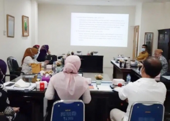 Rapat dengar pendapat DPRD Provinsi Gorontalo  Kantor Bahasa, Senin (29/3/2021). (istimewa)