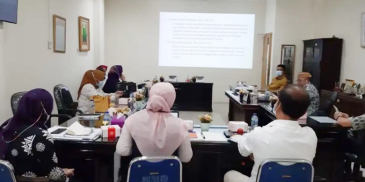 Rapat dengar pendapat DPRD Provinsi Gorontalo  Kantor Bahasa, Senin (29/3/2021). (istimewa)