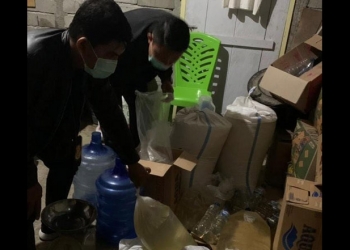 Polsek Tolangohula amankan ratusan liter miras cap tikus