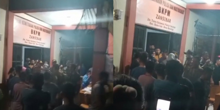 Cuplikan video kericuhan di pos perbatasan Gorontalo-Bolsel, Kecamatan Bone, Bone Bolango. (istimewa)