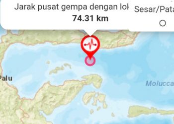 Gempa bumi 5,1 magnitudo guncang gorontalo