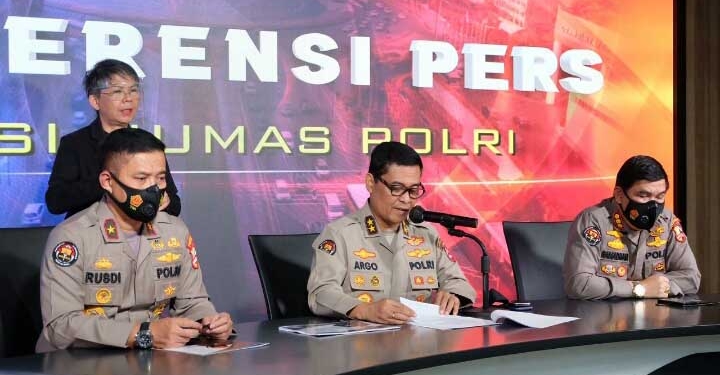 Konferensi pers Kadiv Humas Polri Irjen Argo Yuwono. (Foto: istimewa)