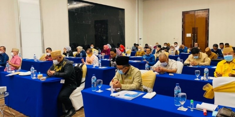 Suasana anggota DPRD Gorontalo saat mengikuti Bimtek Keuangan Daerah di Jakarta. Foto Istimewa