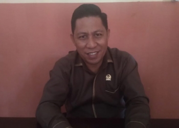 Anggota Legislatif (Aleg) DPRD Pohuwato, Al-Amin Uduala, saat diwawancarai gopos.id, Senin (7/6/2021). (foto/ramlan/gopos).