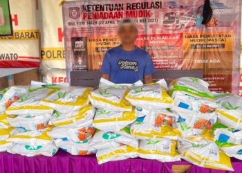 Benih jagung jenis NK 212 yang diamankan Polsek Popayato Barat saat akan dibawa menuju ke Sulawesi Tengah. (istimewa)