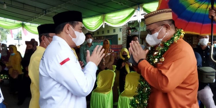 Bupati Bone Bolango Hamim Pou saat menerima kunjungan Tim Penilai Lomba Desa Tingkat Provinsi Gorontalo. (Foto Irul/Kominfo)