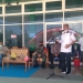 Bupati Pohuwato, Saipul Mbuinga, saat memberikan sambutan dalam acara pencanangan penerapan PPKM Skala Mikro di Puskesmas Paguat, Pohuwato, Selasa (1/6/2021). (foto/ramlan/gopos)