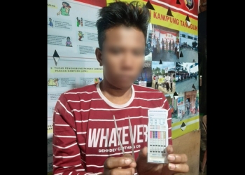 KM (23) seorang pengguna Narkoba jenis Sabu yang berasal dari Desa Butungale, Kecamatan Popayato Barat, Kabupaten Pohuwato. (foto/istimewa).
