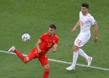 Pertandingan antara Timnas Wales Versus Timnas  Swiss yang berakhir imbang 1-1 (foto : situs resmi UEFA)