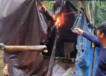Camp Tambang Ilegal Dibakar