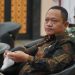 Irwan Hunawa, Anggota komisi C, Dewan Perwakilan Rakyat Daerah (DPRD) Kota Gorontalo, hadiri peringatan Hari Anti Narkoba Internasional (HANI) 2021, Senin (28/6/2021). (Foto: Humas)