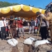 Kapolres Gorontalo Kota AKBP Suka Irawanto bersama Walikota Gorontalo, Marten Taha, beserta seluruh jajaran Forkompinda kota Gorontalo, tengah memusnahkan minuman keras (miras), secara simbolis. Selasa (29/6/2021). (Foto: Sari/gopos)