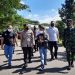 Bupati Gorontalo, Nelson Pomalingo bersama Kapolres Gorontalo, AKBP Ade Permana dan jajaran saat meninjau vaksinasi di lapangan Sport Center David Tony Limboto, Sabtu (26/6/2021). (Foto Istimewa)
