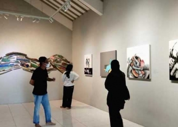 Suasana Pameran seniman Gorontalo, di RuangDalam Art House. (Foto: Istimewa)