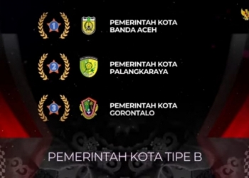 BKN AWARD - Pemkot Gorontalo berhasil meraih penghargaan sebagai Pemerintah Kota Tipe B. Foto Istimewa