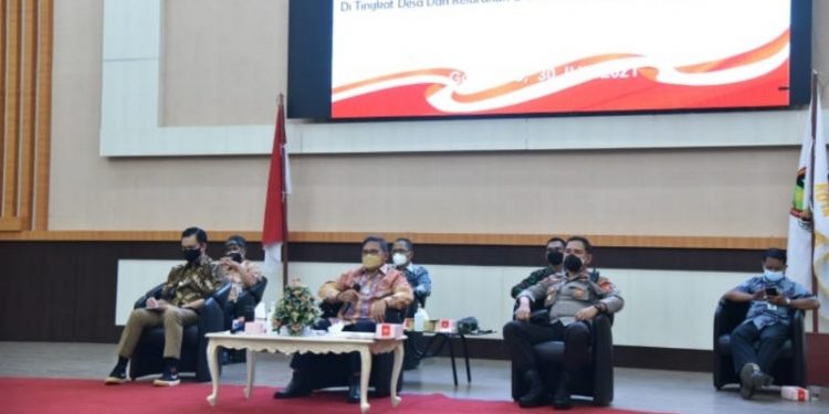 Jajaran Pemkot Gorontalo saat mengikuti Rapat bersama Forkopimda. Foto (Diskominfo Kota Gorontalo)