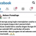 Tangkapan layar akun facebook mengatasnamakan Bupati Gorontalo, Nelson Pomalingo.