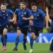 Pemain Italia merayakan kemenangan atas spayol pada Euro 2020 di Stadion Wembley, London, Inggris, Rabu (7/7/2021). (EUFA.com)