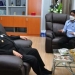 Wagub Gorontalo, Idris Rahim saat menerima kunjungan komisioner KPI Pusat Mohammad Reza (kanan), di ruang kerja Wagub di Gubernuran Gorontalo, Senin (26/7/2021). (Foto: Haris/Kominfo)