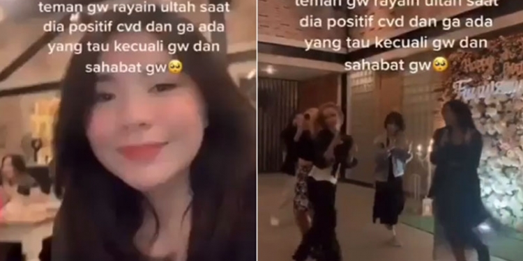 Konten  tiktok perayaan ulang tahun selebgram Gorontalo yang menjadi viral di media sosial. (istimewa)
