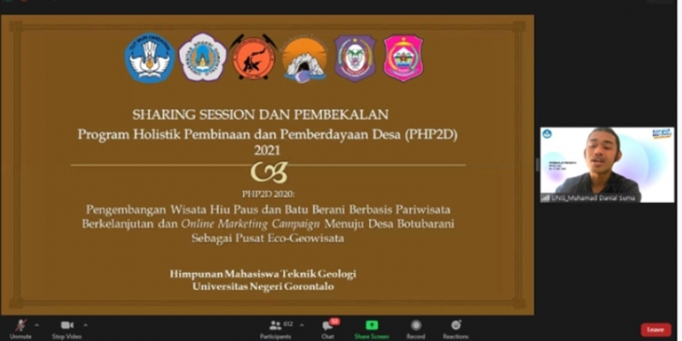 Sharing season dan pembekalan PHP2D 2021 yang dilaksanakan oleh BELMAWA DIKTI.  (istimewa)