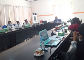 Rapat pembahasan RPJMD Pohuwato 2021-2026 yang dilaksanakan oleh Pansus DPRD Pohuwato, Rabu (28/7/2021). (istimewa)