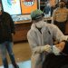 Petugas Dokkes Polres Gorontalo Kota melakukan pengambilan sampel untuk uji rapid antigen sejumlah pengunjung dan karyawan kafe di Kota Gorontalo, Sabtu (3/7/2021).  (Humas Polda Gorontalo)