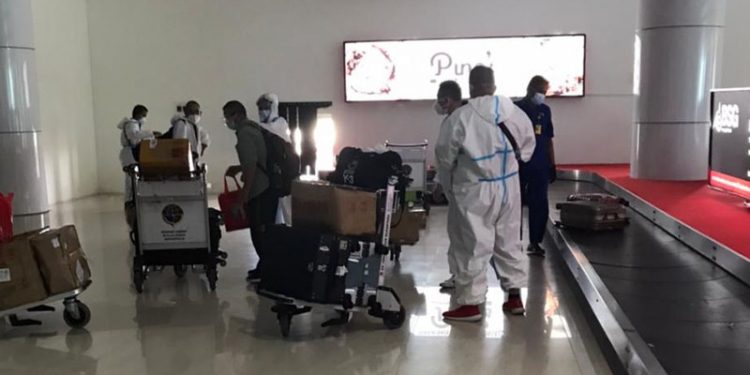 Sebanyak enam WNA asal China tiba di Gorontalo untuk bekerja sebagai tenaga ahli di PTLMH Podouma, Bone Bolango. (istimewa)