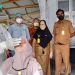 Pelaksanaan swab PCR di lingkungan RSUD Ainun Habibie Provinsi Gorontalo, Selasa (13/7/2021). foto hms