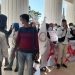 Masa aksi Aliansi Mahasiswa, dan Rakyat Gorontalo (Ampera) sedang lakukan unjuk rasa di kantor Dewan Perwakilan Rakyat Daerah (DPRD) Provinsi Gorontalo. Senin (26/7/2021). (Foto istimewa)