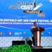 Wagub Gorontalo H. Idris Rahim memberikan sambutan pada Hulonthalo Art & Craft Festival 2021 di Graha Azizah Kota Gorontalo beberapa waktu lalu. (Foto: Haris/Kominfo)
